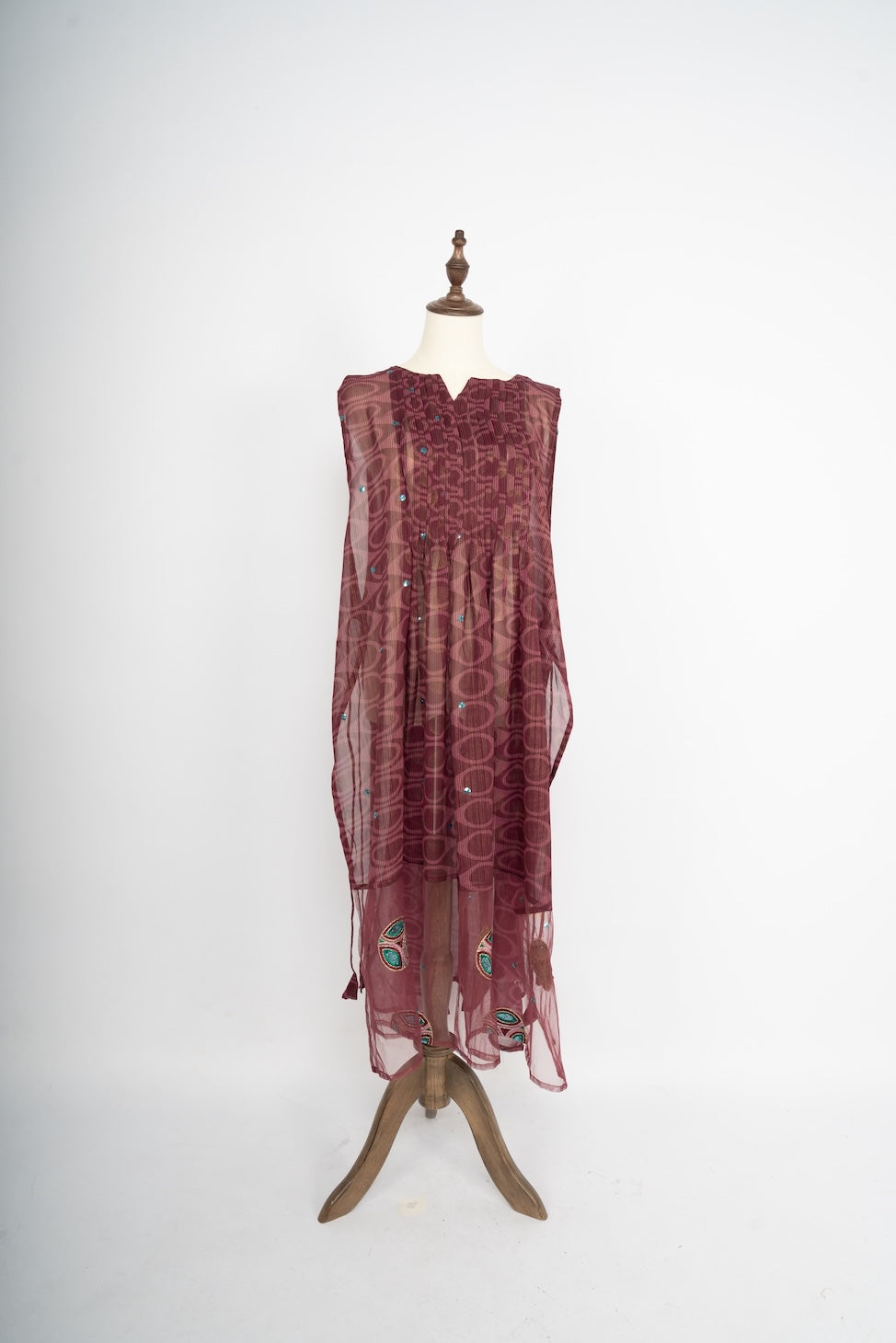 Maroon Mirage Long Shrug