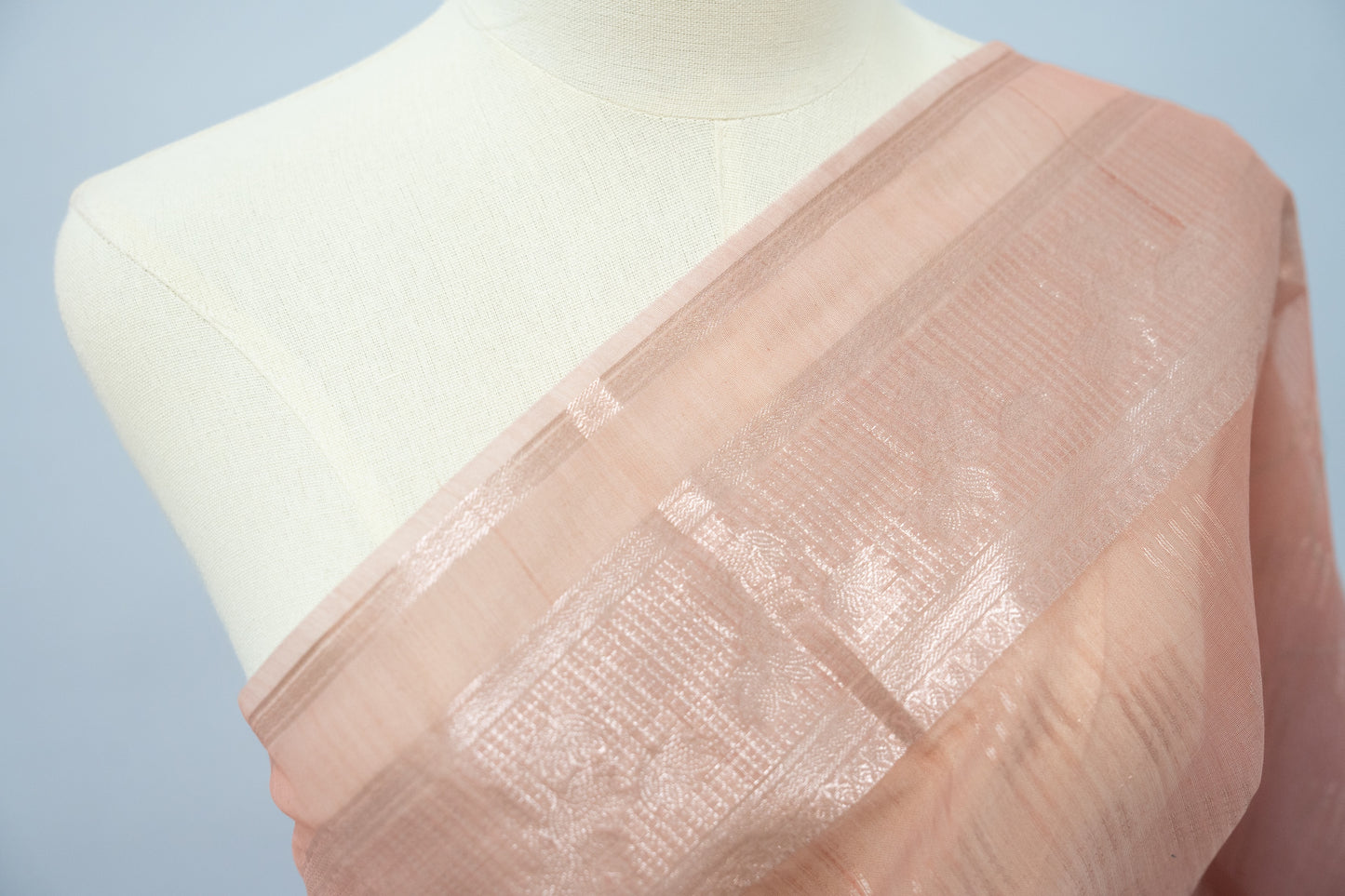 Blush Organza Silk Saree