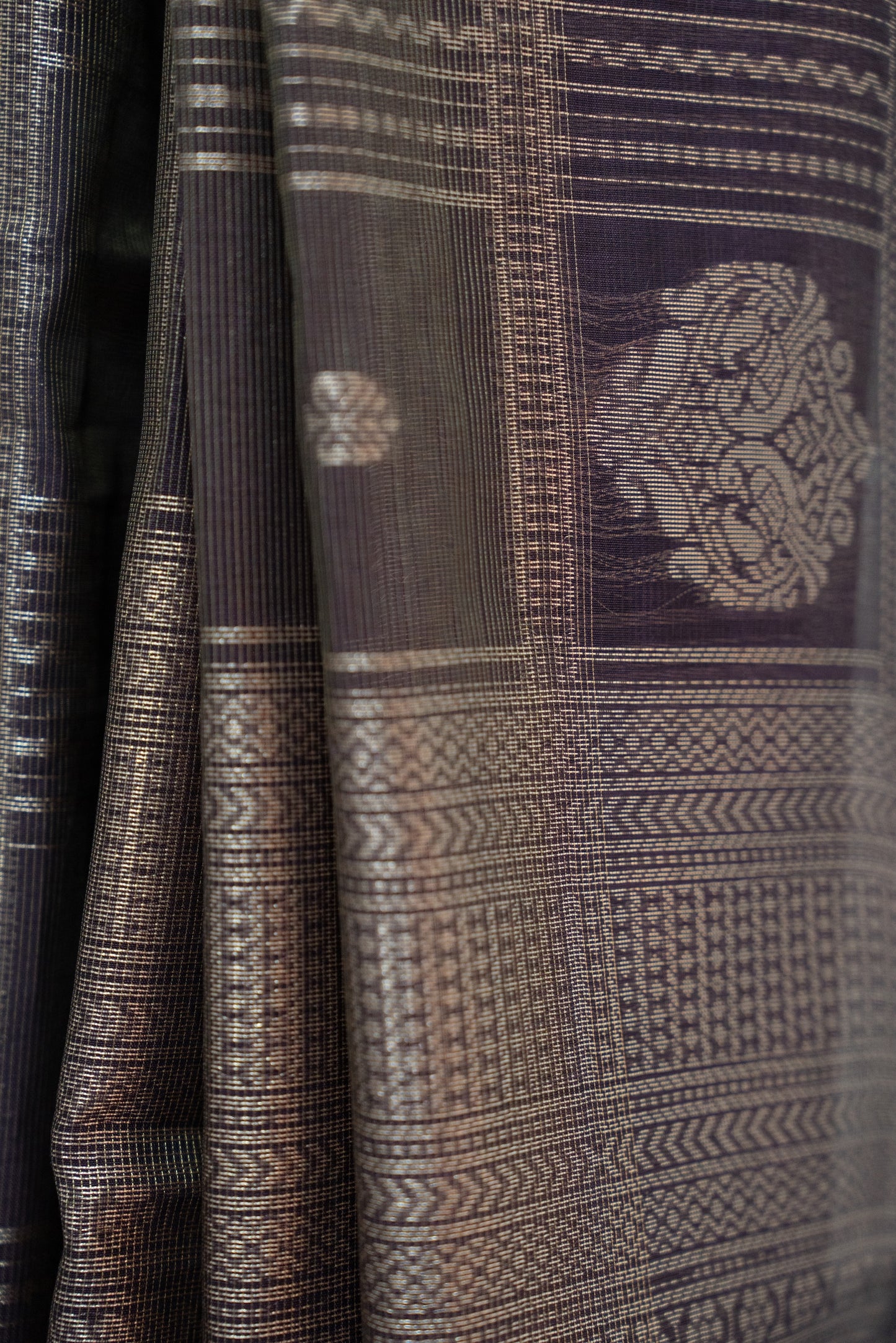 Plum Sheer Organza Saree