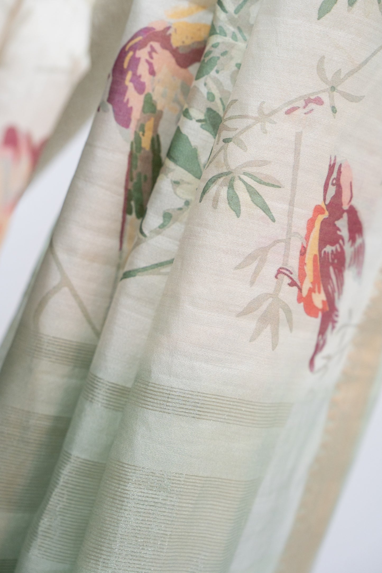 Ivory Garden Tussar Silk Saree