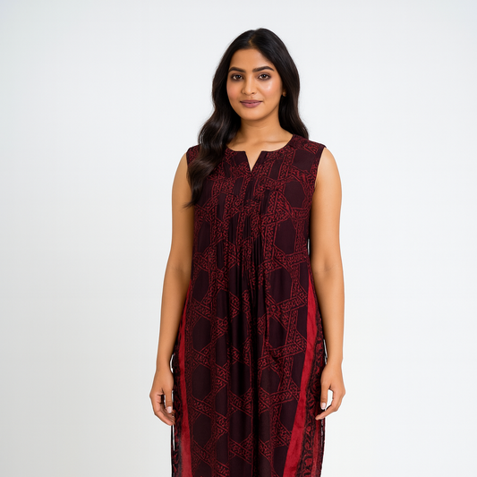 Indigo Cotton Long Shrug