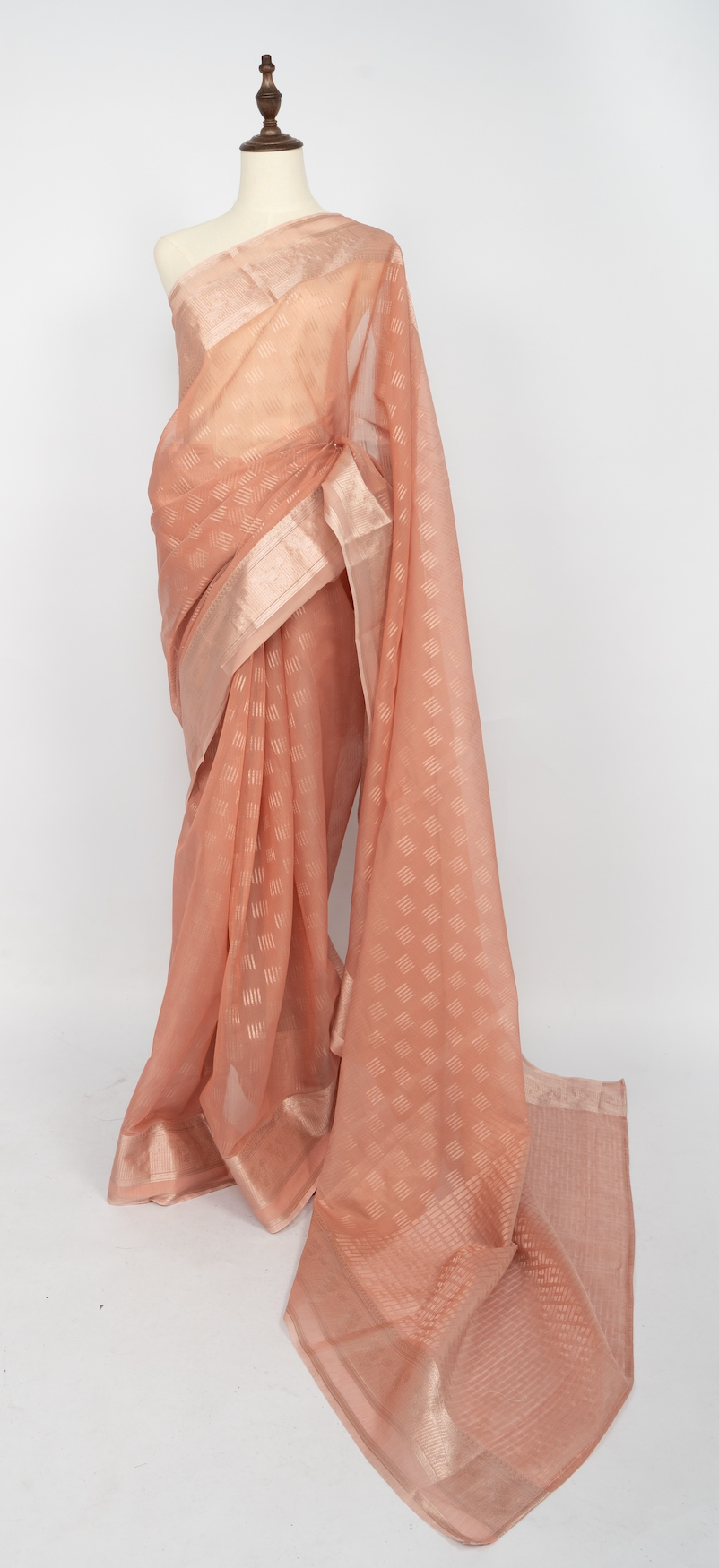 Blush Organza Silk Saree