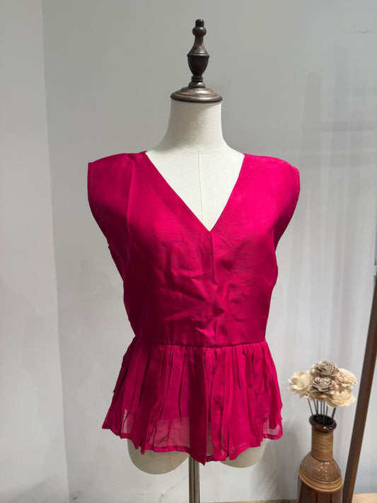 Blush Pink Peplum Top