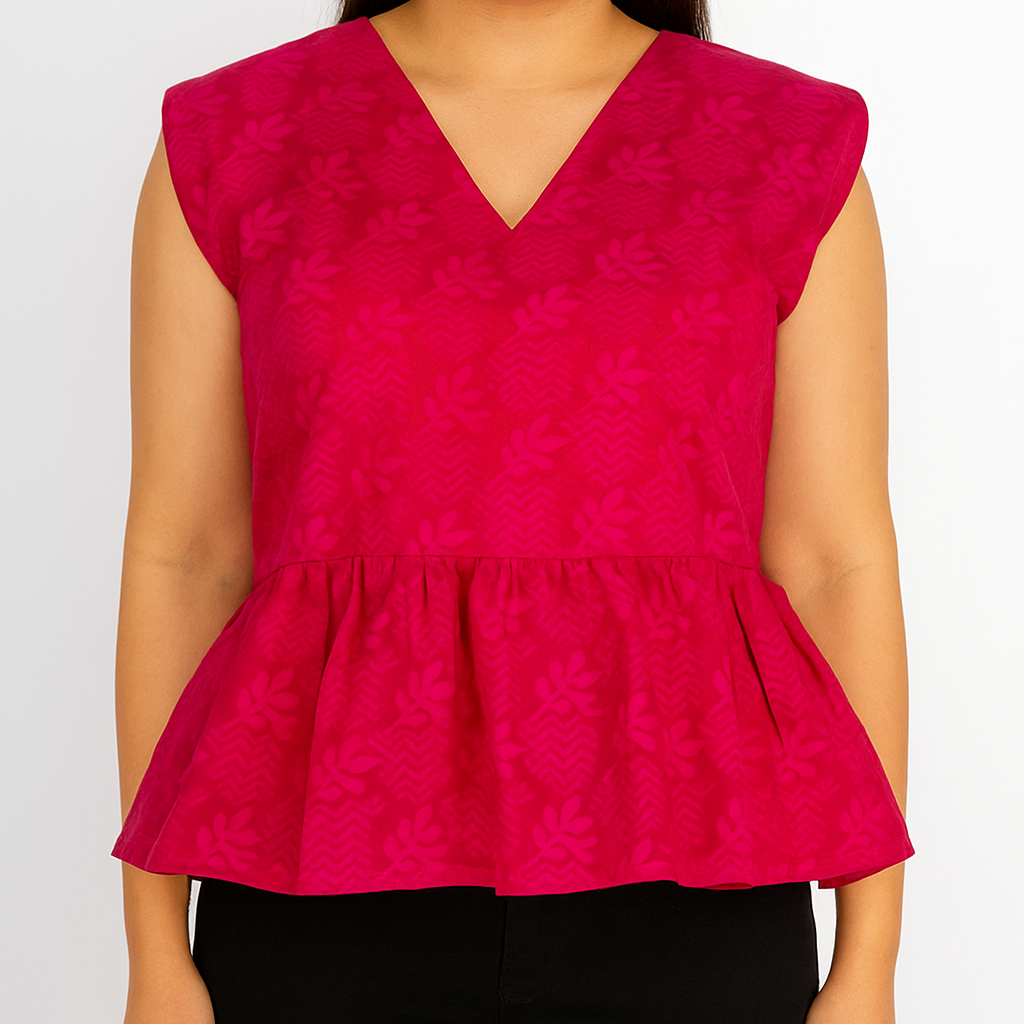 Petal Pink Peplum Top
