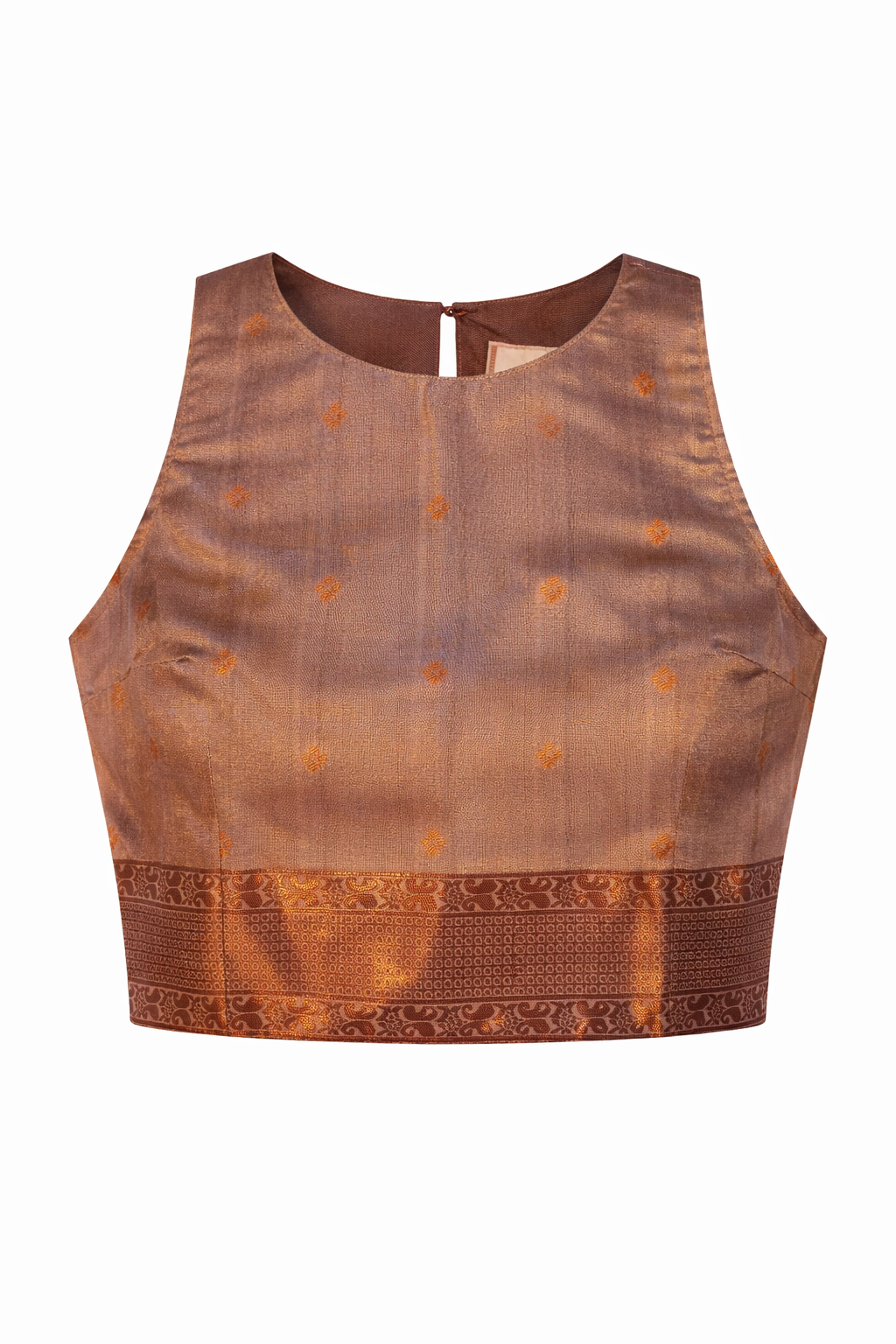 Ash Mauve Silk with Copper Zari Zenith Crop