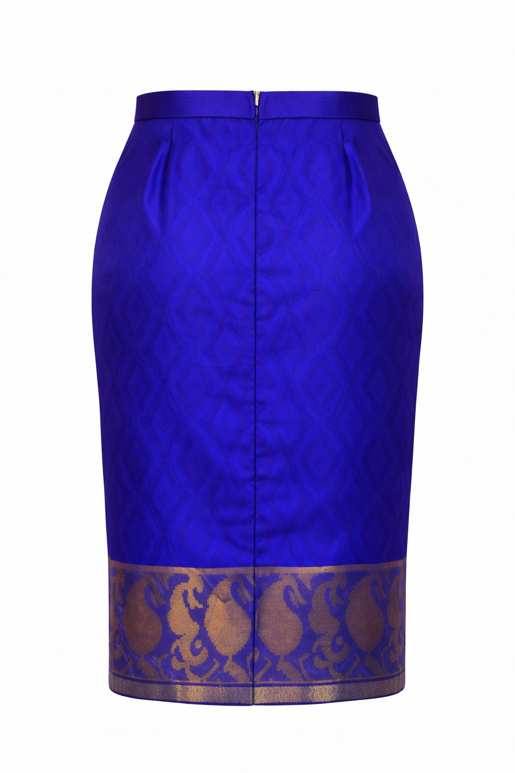 Blue with Brown Paisley Motif Nadir Skirt