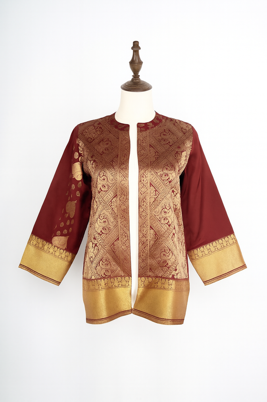 Crimson Brocade Jacket