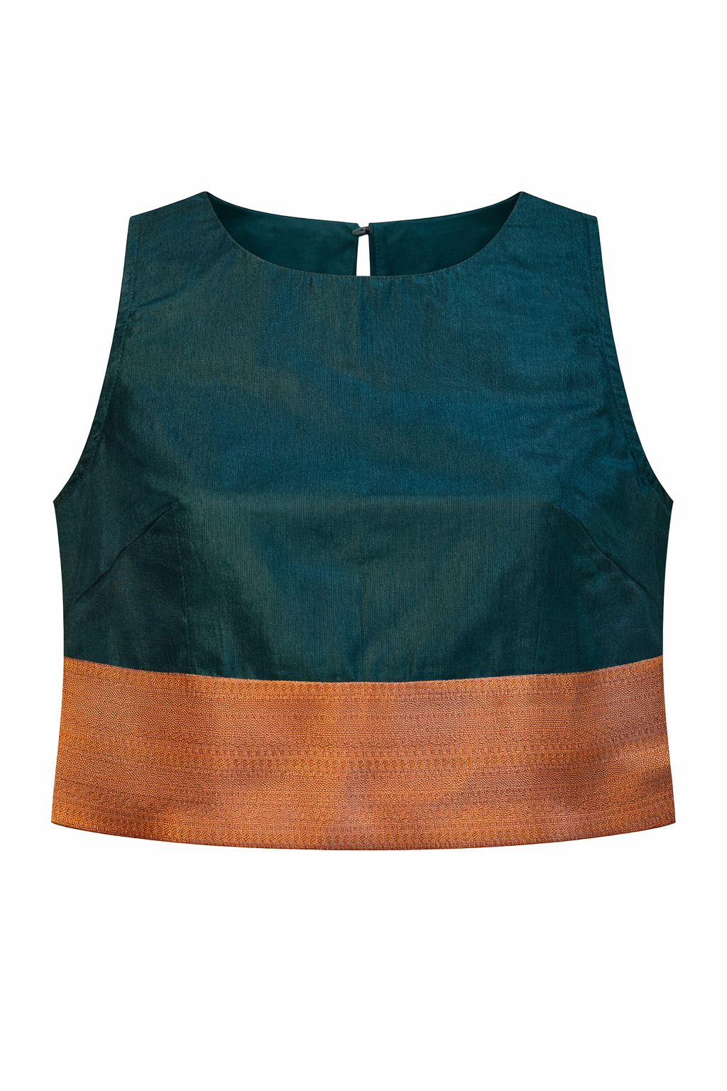 Deep Teal Silk with Copper-Rose Zenith Crop