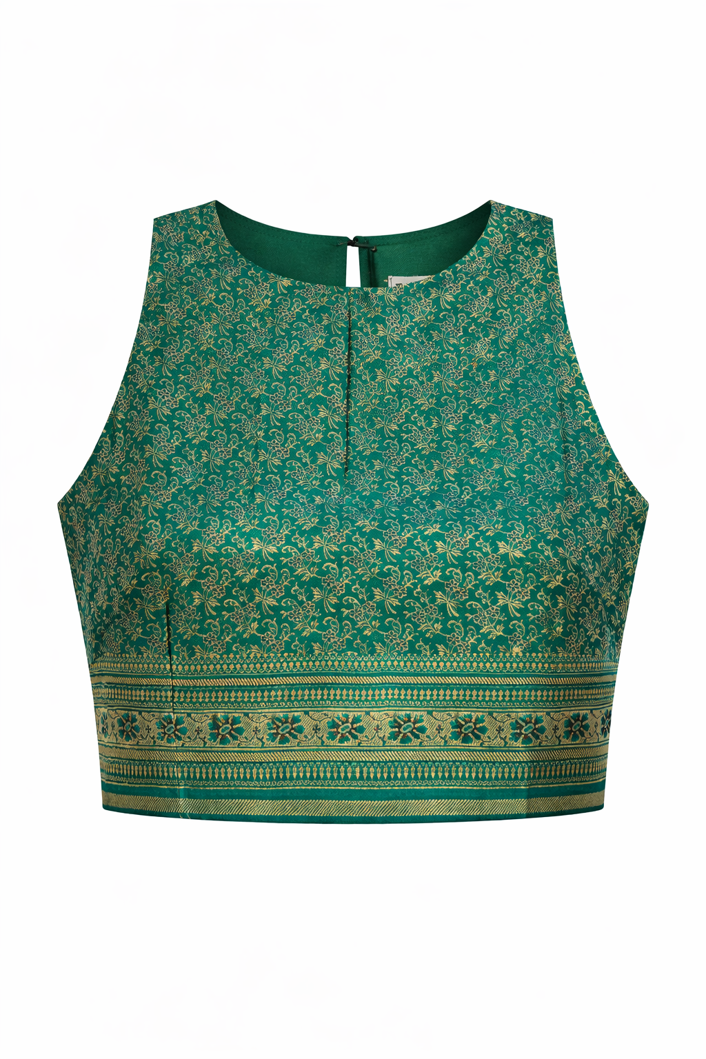 Emerald Green Banarasi Zenith Crop