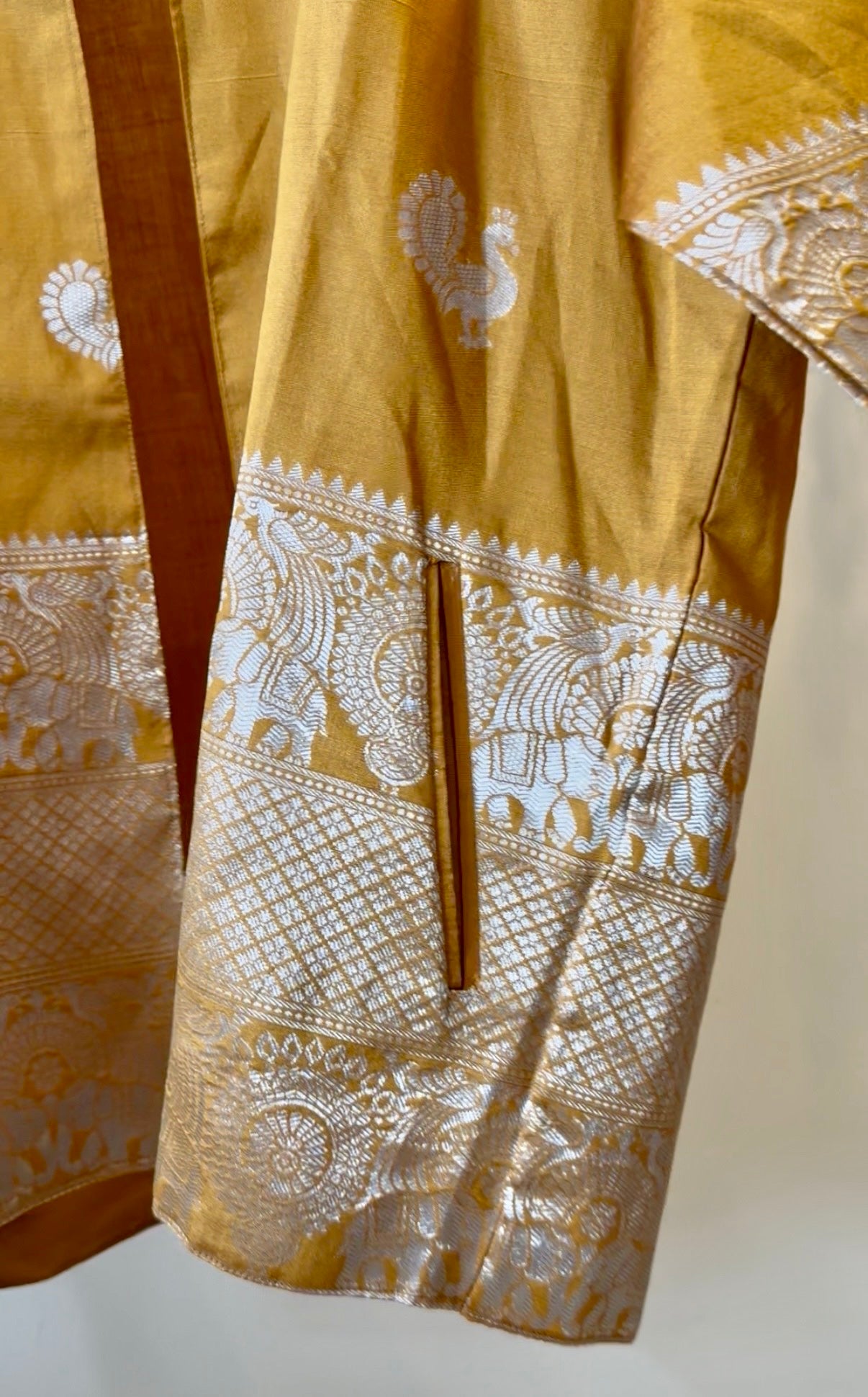 Royal Mustard Silver Zari Jacket