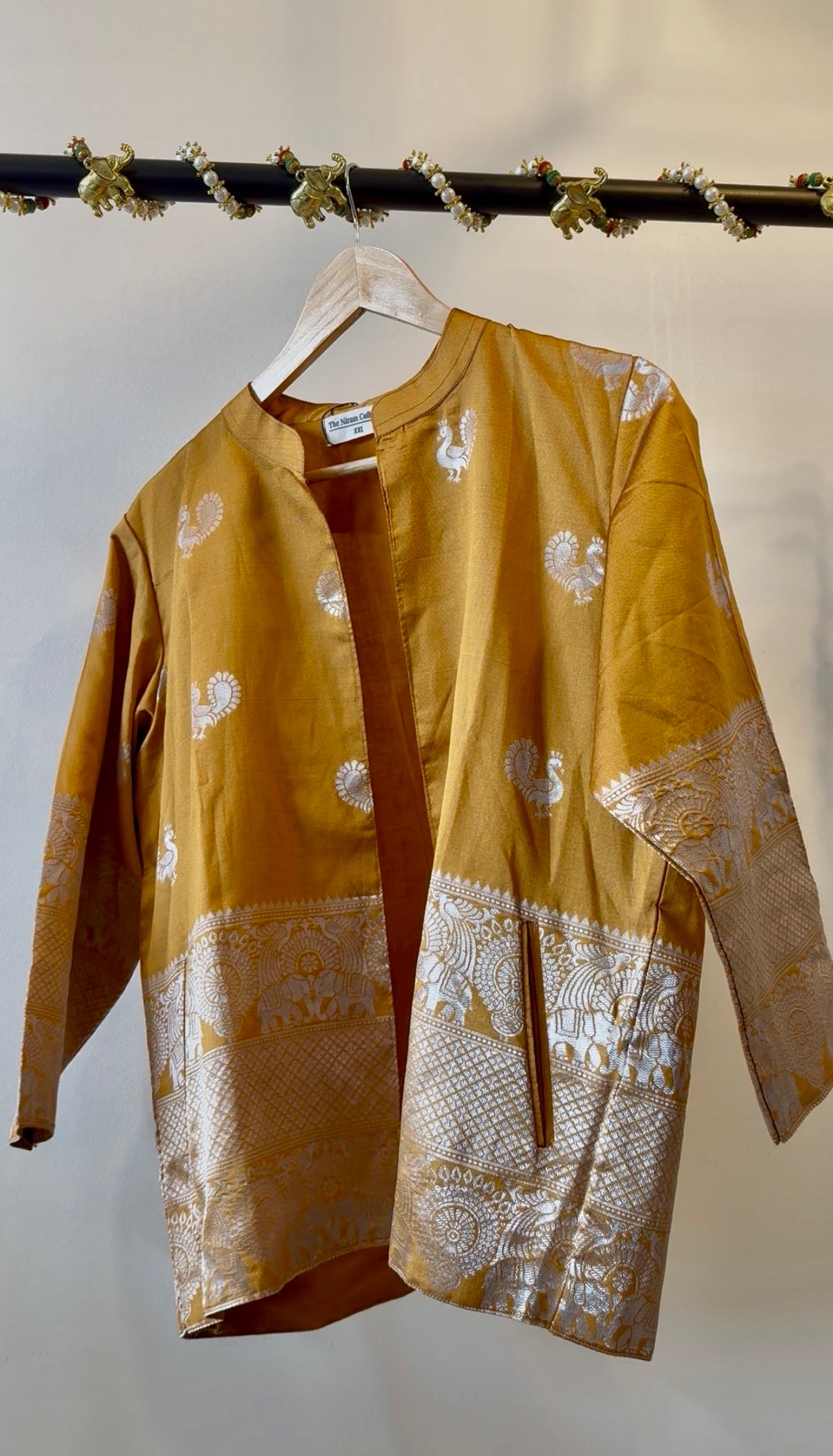 Royal Mustard Silver Zari Jacket