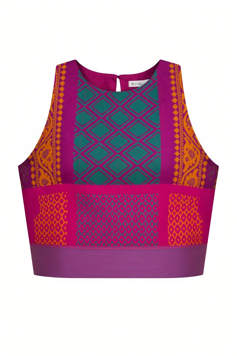 Ikat Colourblock Zenith Crop