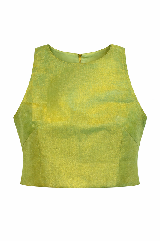 Iridescent Lime-Gold Zenith Crop