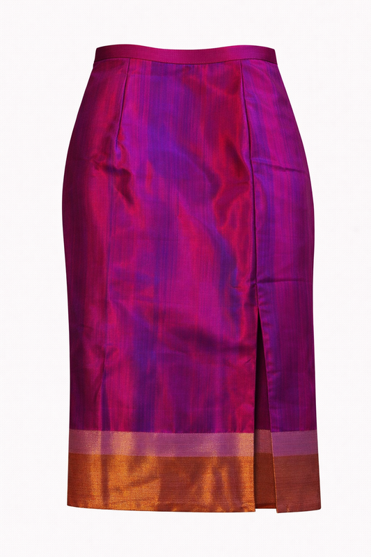 Magenta Silk Nadir Skirt