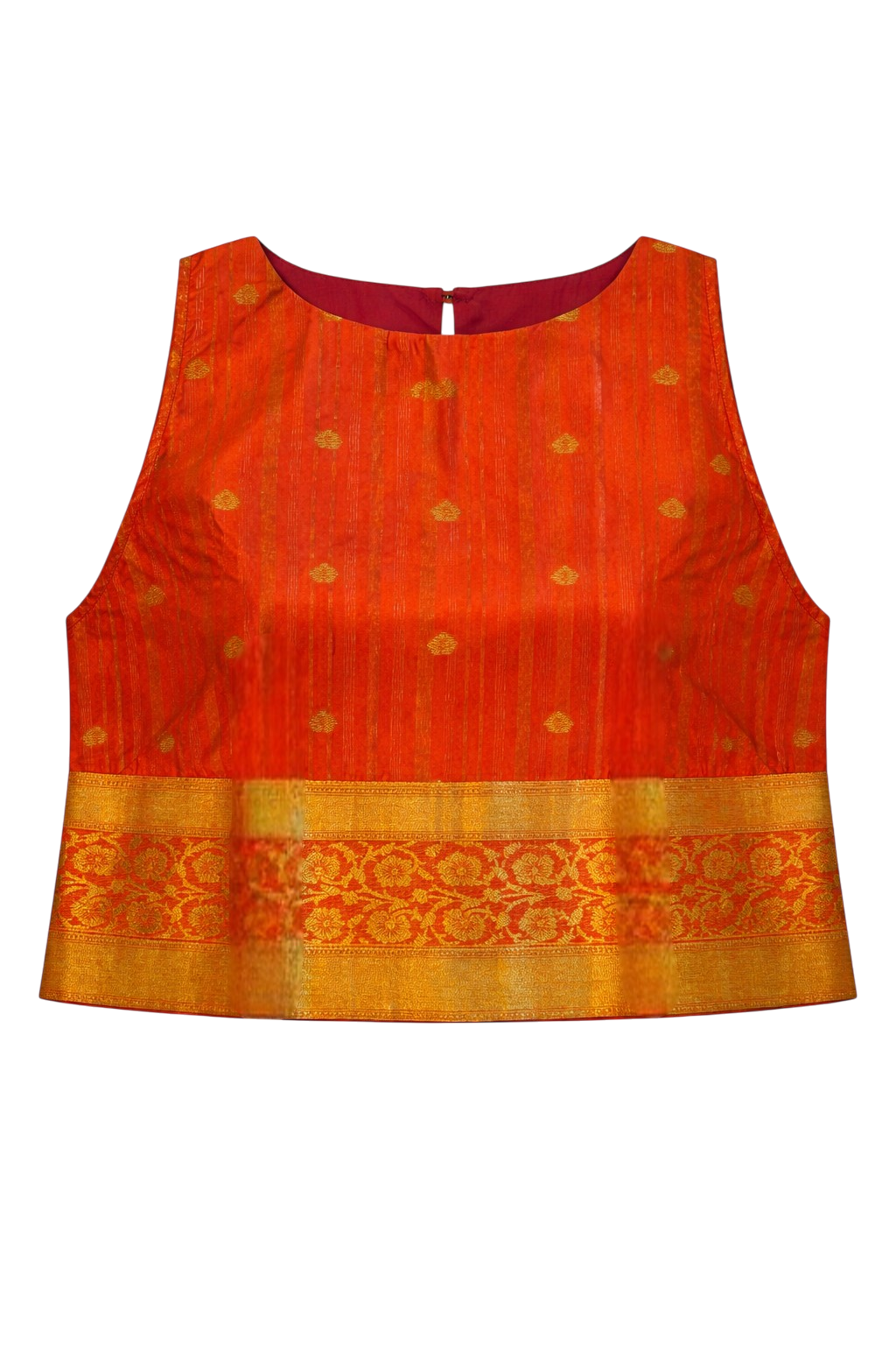 Orange Silk with Gold Stripe Zenith Crop