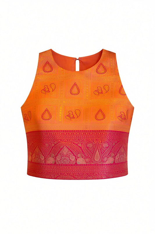 Peach-Pink Brocade Zenith Crop