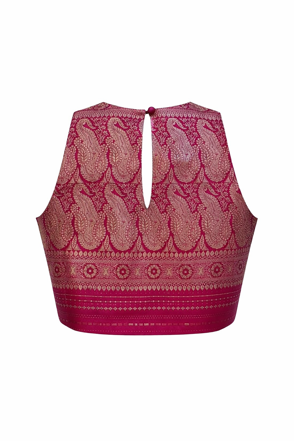 Pink Banarasi with Large Paisley Zenith Crop