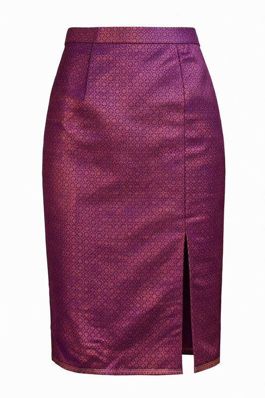 Purple Brocade Nadir Skirt