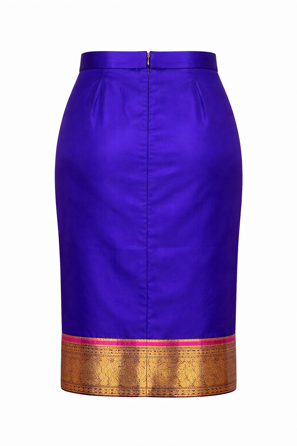 Royal Cobalt Blue Silk Nadir Skirt