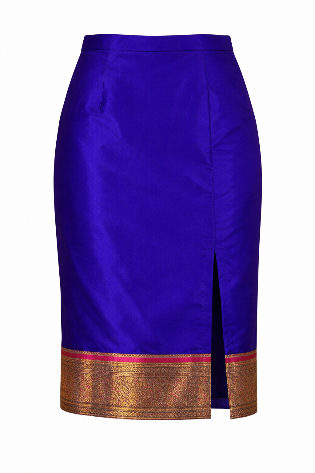 Royal Cobalt Blue Silk Nadir Skirt