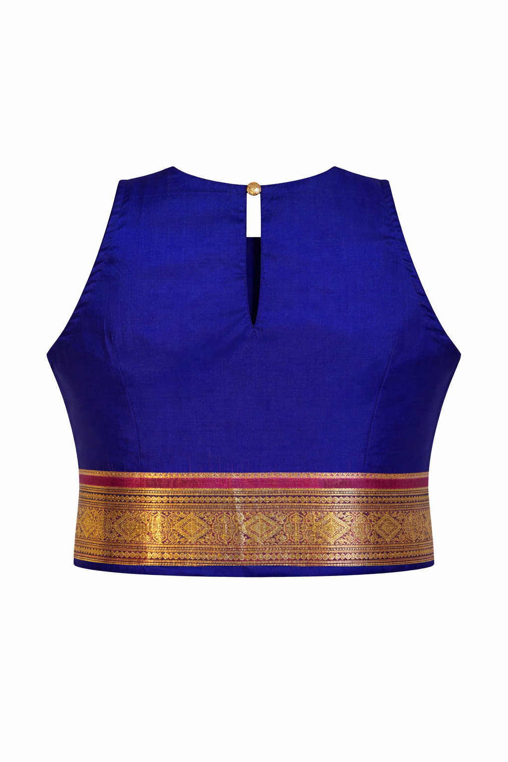 Royal Cobalt Blue Silk Zenith Crop