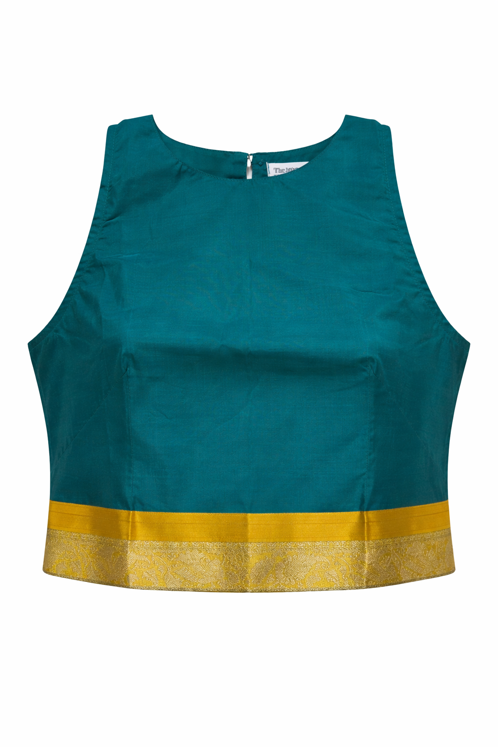 Teal Silk with Mustard-Gold Zenith Crop
