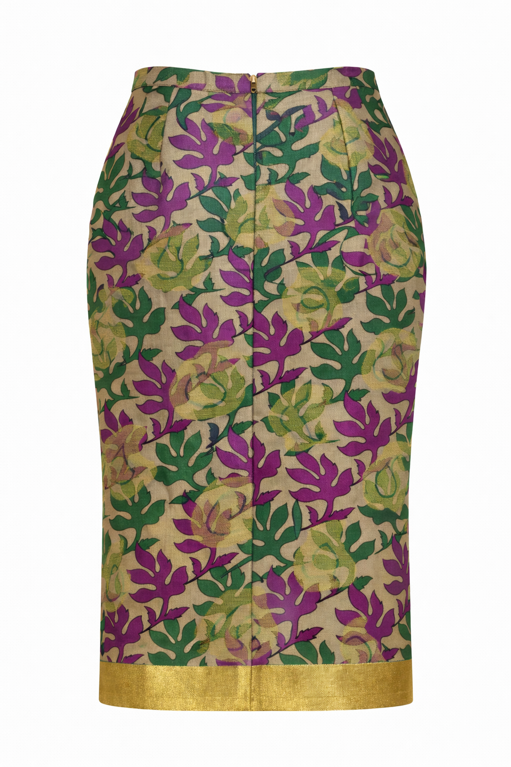 Tropical Leaf Print Nadir Skirt