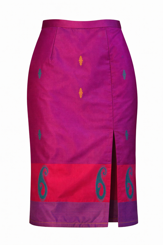 Violet Colourblock with Buttas & Paisley Nadir Skirt