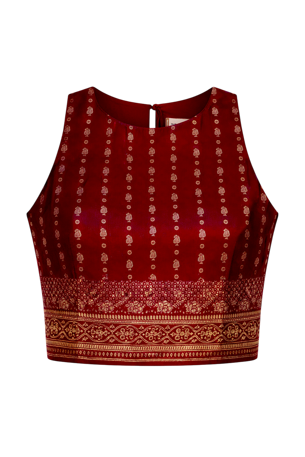 Wine Vertical Buttas Banarasi Zenith Crop